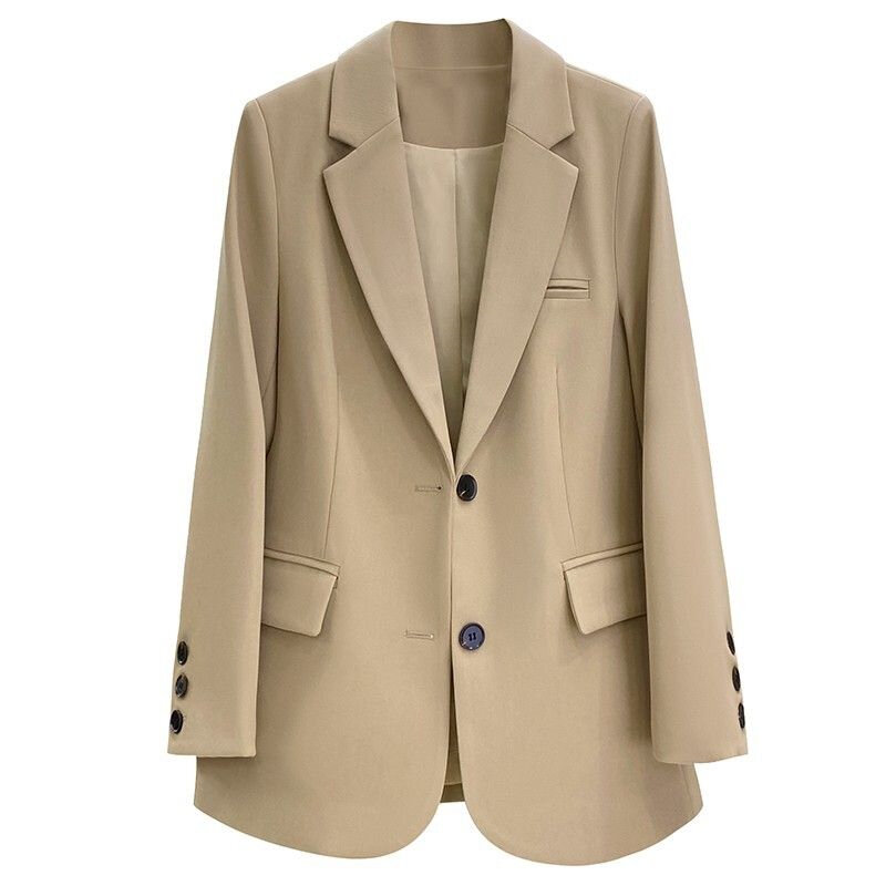 女性のカジュアルでルーズフィットのジャケット,快適で用途の広いフェミニンなブレザー,新しい春と秋のコレクション2023