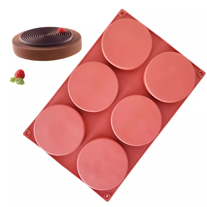 2 Holes Round Silicone Mold Cake Pastry Baking Molds Jelly Pudding Soap Form Ice Cake Decoration Tool Disc Bread Biscuit Mould