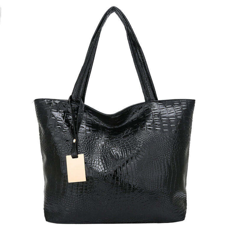 Fashion Casual Women Shoulder Bags Silver Gold Black  Handbag PU Leather Female Big Tote Bag Ladies Hand Bags Sac