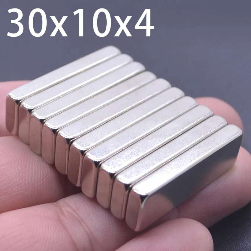1 ~ 100 pz 30x10x4 blocco potenti magneti N35 30 mmx10mm Super foglio magnetico permanente 30x10x4mm forte magnete al neodimio 30*10*4