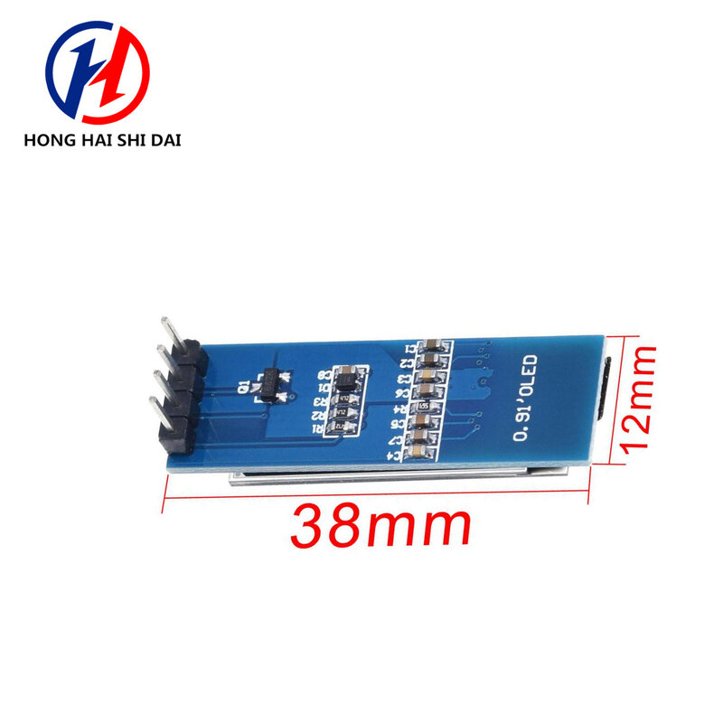 White and Blue OLED LCD LED Display Module, IIC Communicate for , ROHS Certification, 0.91 Inch, 128x32