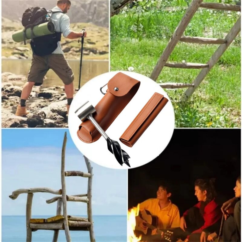 Шнековый гаечный ключ для выживания на природе, ручная дрель, инструмент для выживания, спортивные ремесла в джунглях, аксессуары для кемпинга, бушкрафт