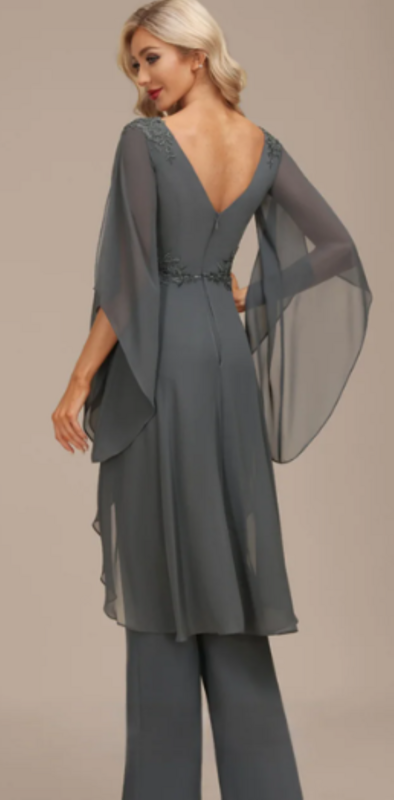 Robe de Soirée Froncée à Manches Courtes pour Femme, Combinaison/Pantalon, Col Bateau, Longueur au Sol, 2023