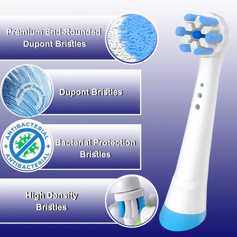 Kepala sikat gigi pengganti sikat gigi listrik, seri 4-16 buah kompatibel Oral-B iO 3/4/5/6/7/8/9/10 untuk Oral-B iO