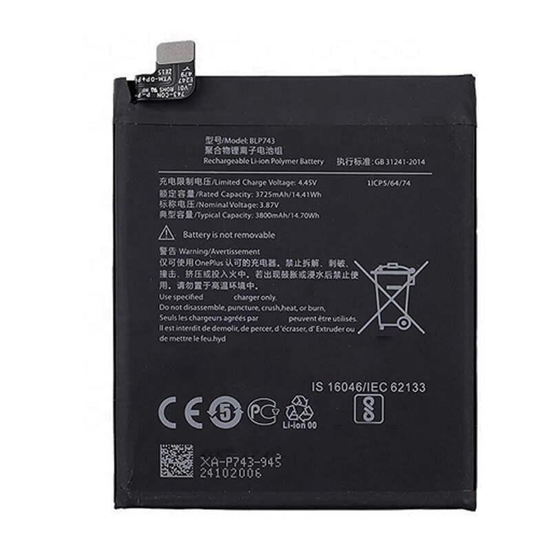 BLP743 Battery for OPPO OnePlus 7T OnePlus 7T 1+7T  Repair Part  Capacity Phone Batteries
