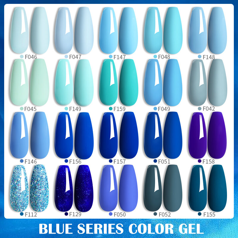 LILYCUTE 7ML cat kuku Gel seri biru Vernis Semi permanen UV Gel desain seni kuku rendam Gel kuku semua untuk manikur