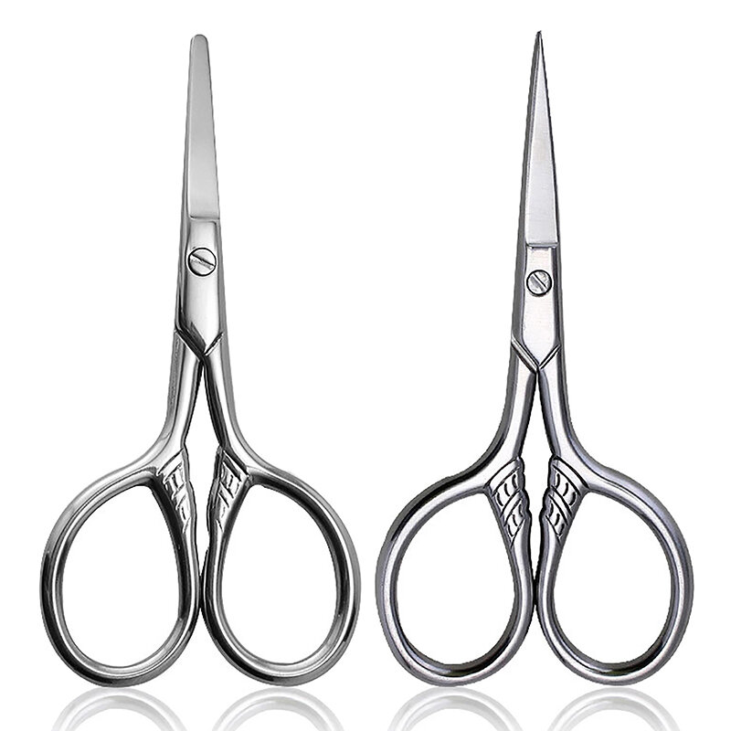 1Pcs Stainless Steel Small Makeup Grooming Scissors Eyebrows For Manicure Nail Cuticle Beard And Mustache Trimmer Nose Hair Tool