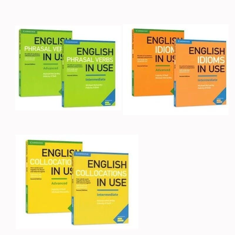 كامبريدج الإنجليزية كتاب الطباعة الملونة ، المفردات الإنجليزية في الاستخدام ، مجموعات ، التعابير ، فراسال ، 3 كتب