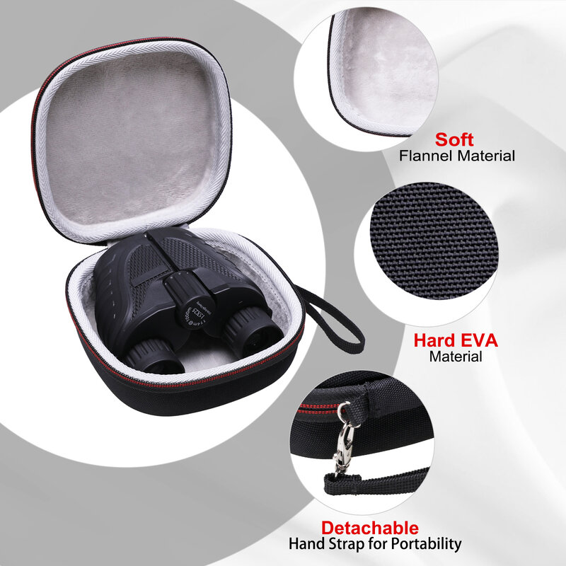 LTGEM-EVA Hard Case para TQYUIT, Travel Protective Carrying, Storage Bag, Binóculos, 15x25
