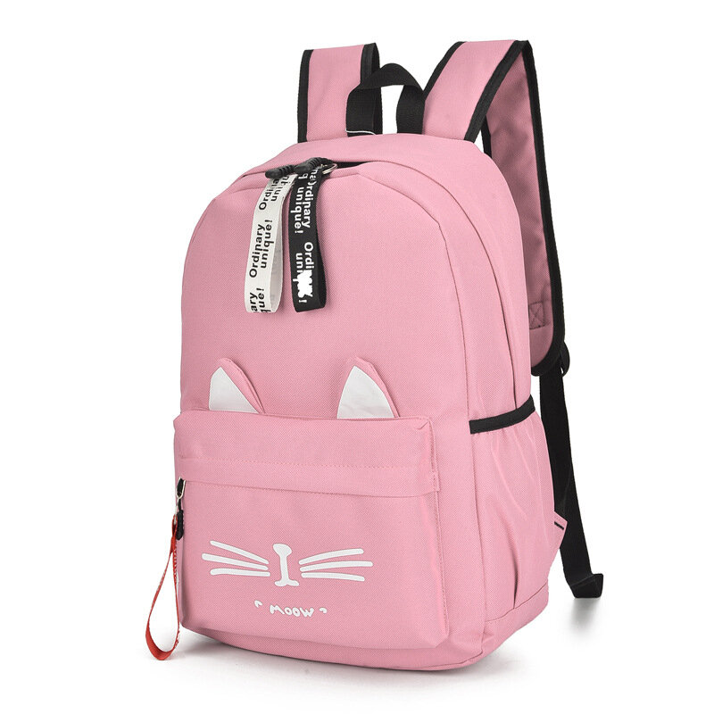 Новинка 2022, рюкзак на двух лямках для девочек, милый школьный ранец для учеников с кошачьими ушками, школьный портфель для мальчиков, детская сумка, милый рюкзак