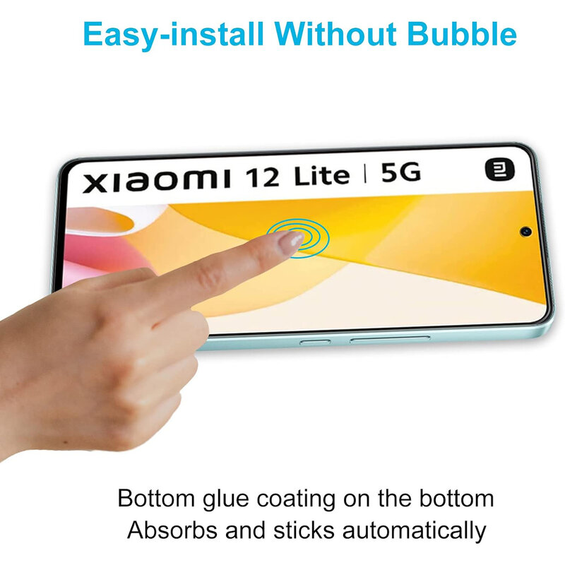 Xiaomi用強化ガラススクリーンプロテクター,Xiaomi用強化ガラススクリーンプロテクター12 lite,2個