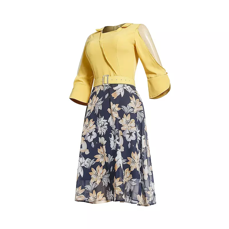 Женская шифоновая юбка А-силуэта, с цветочным принтом
