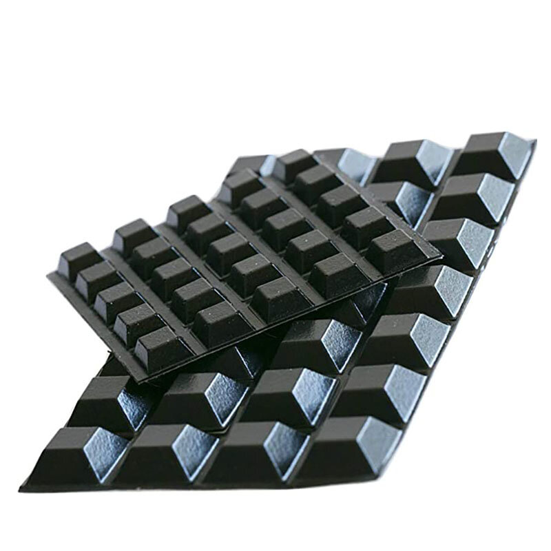 Zelfklevende Zwarte Rubberen Voetjes Pads Hoge Vierkante Schokdemper Pakking Voor Laptop Luidsprekers Elektronica Apparaten Meubels