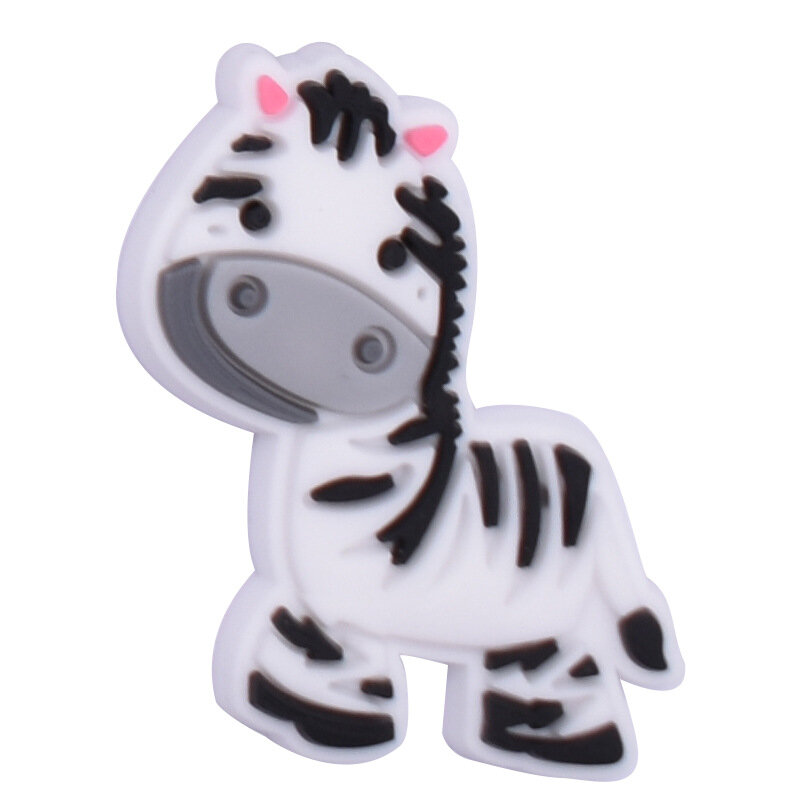 PVC farming animal monkey chicken duck lion tiger cow horse funny shoe buckle charms accessories decorations for sandals clog