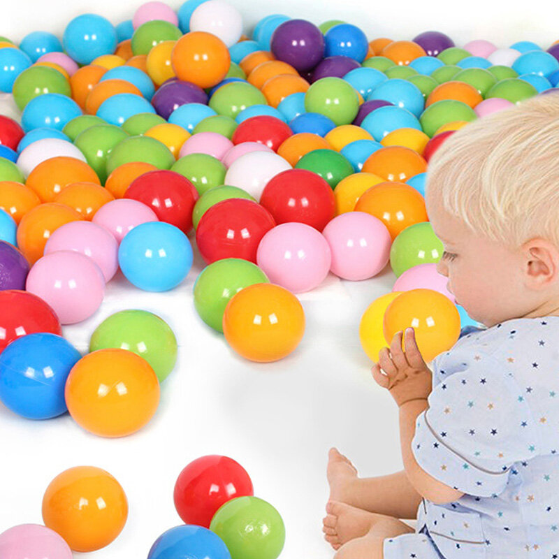 Boule d'océan en plastique souple colorée, jouet natation amusant et amusant pour bébé et enfant, 7cm, 1 pièce, X90C