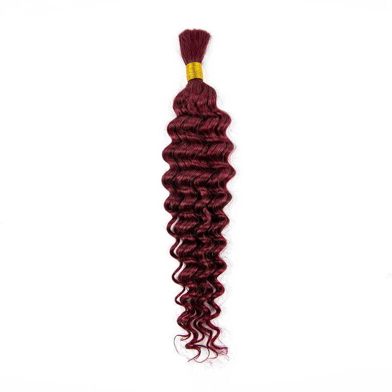 Extensiones de cabello humano para mujeres negras, cabello humano de onda profunda a granel, Remy brasileño, 16-28 pulgadas