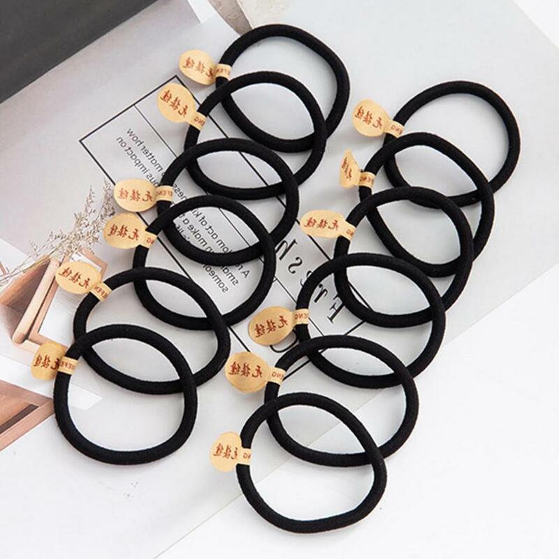 Hair Accessories Flexible Black Color Women Thin Thick Hair Rope for Women