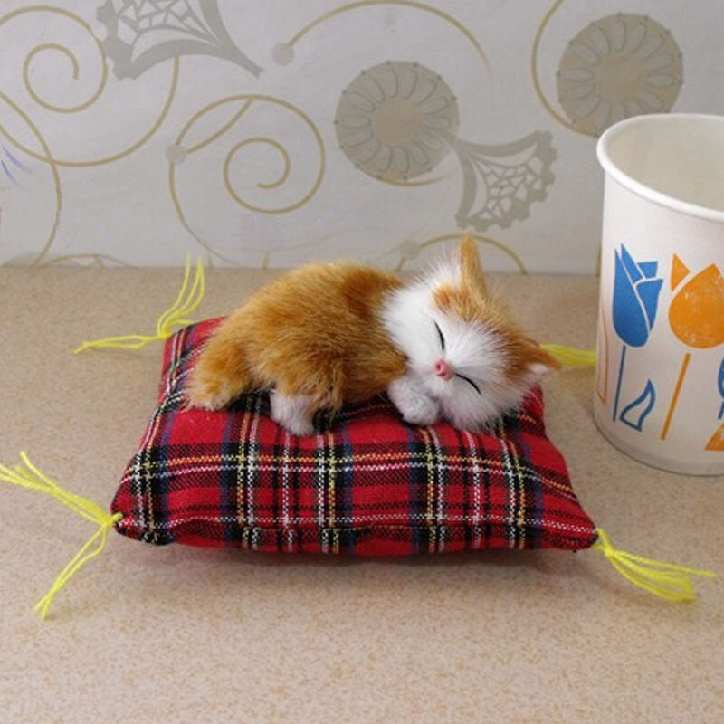 1 шт., детская игрушка-кошка на подушке