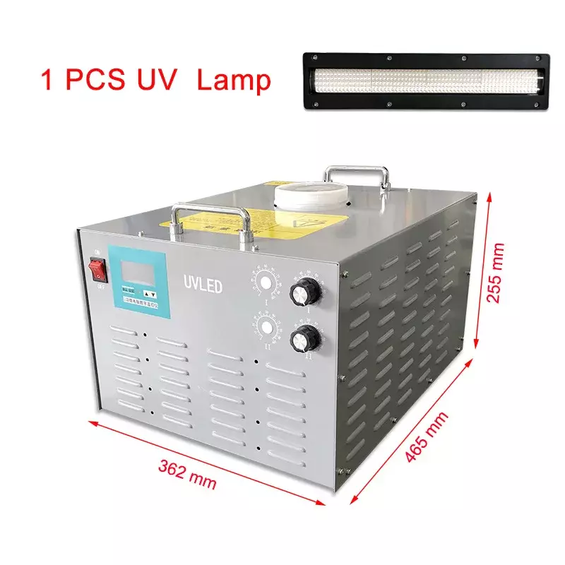 UV LED Screen Printing Cura Lâmpadas, Refrigerado a Água, Wanlida, Ricoh, G4, G5, G6 Cabeça de Impressão, Impressora UV, Secagem a Tinta, 1 Conjunto