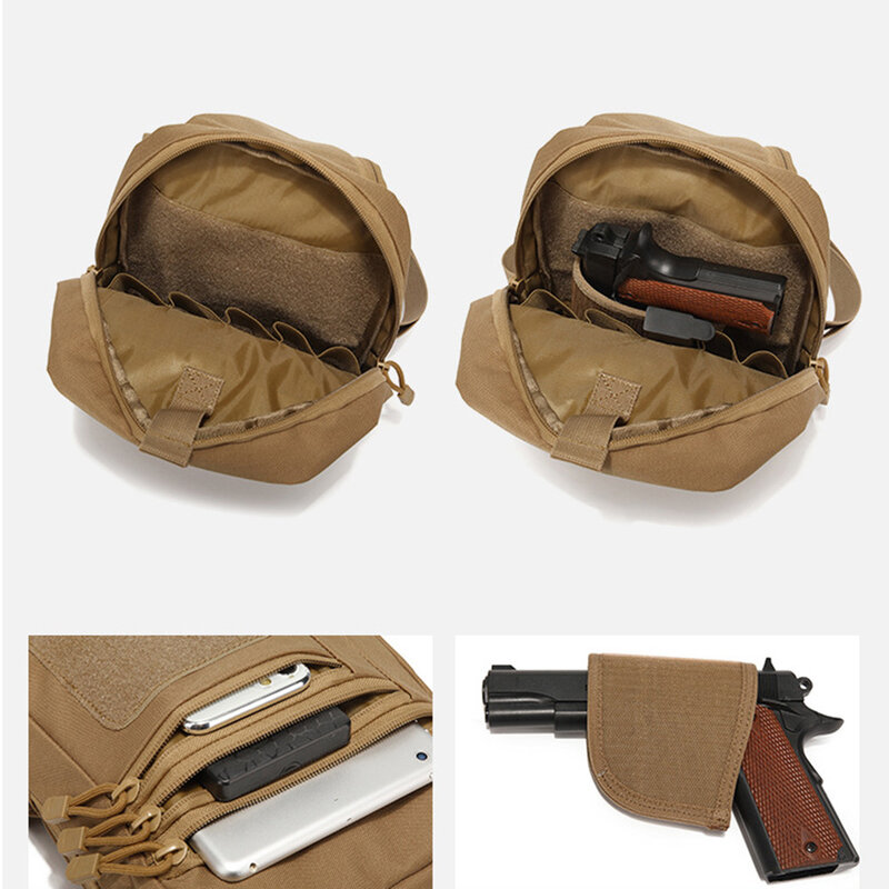 Tas dada luar ruangan dengan sarung pistol multifungsi 2024 baru tas bahu latihan Airsoft olahraga tas selempang sac 슬백 백