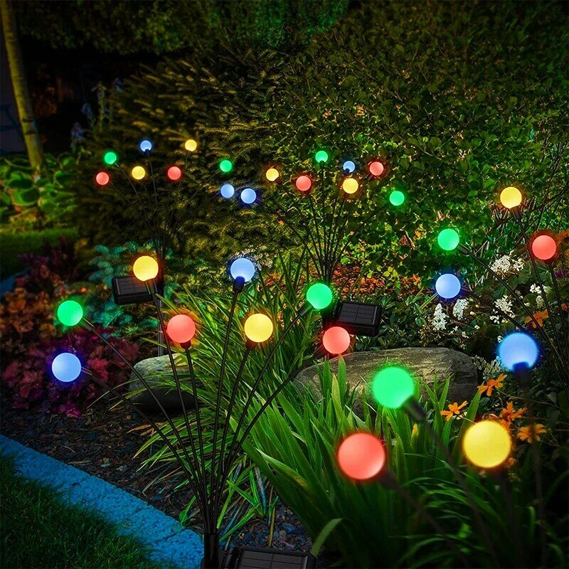 Lampes Solaires à 6/8/10 LED en Forme de Lucioles pour l'Extérieur, Éclairage de Pelouse de Jardin, Étanche, pour Décoration de Cour