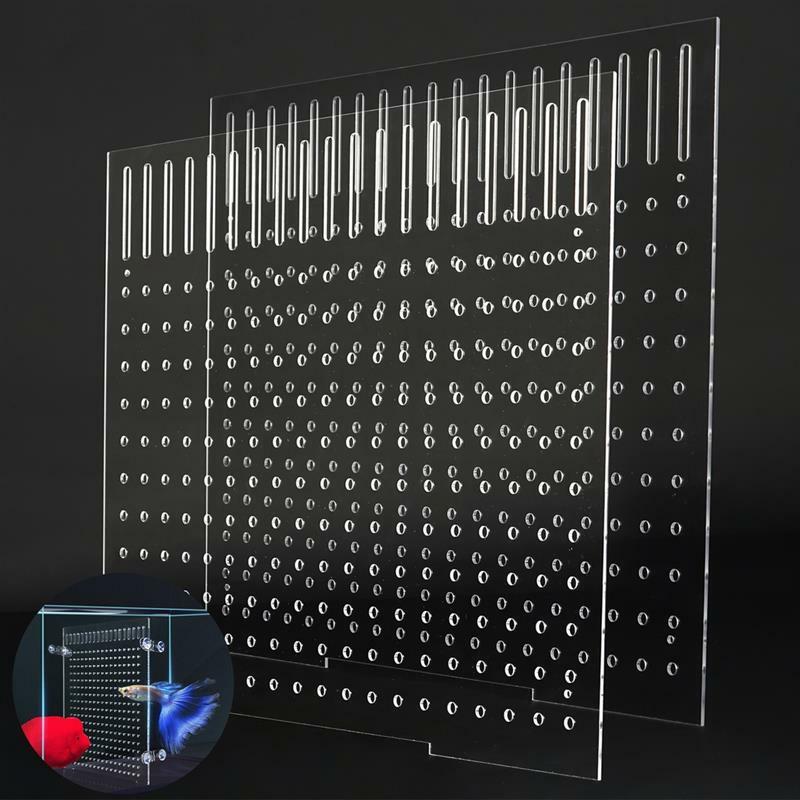 2pcs Fish Tank Dividers Acrylic Divider Isolation Board With Suction Cups DIY Designed Clear Assemble For Fish Tank Aquarium