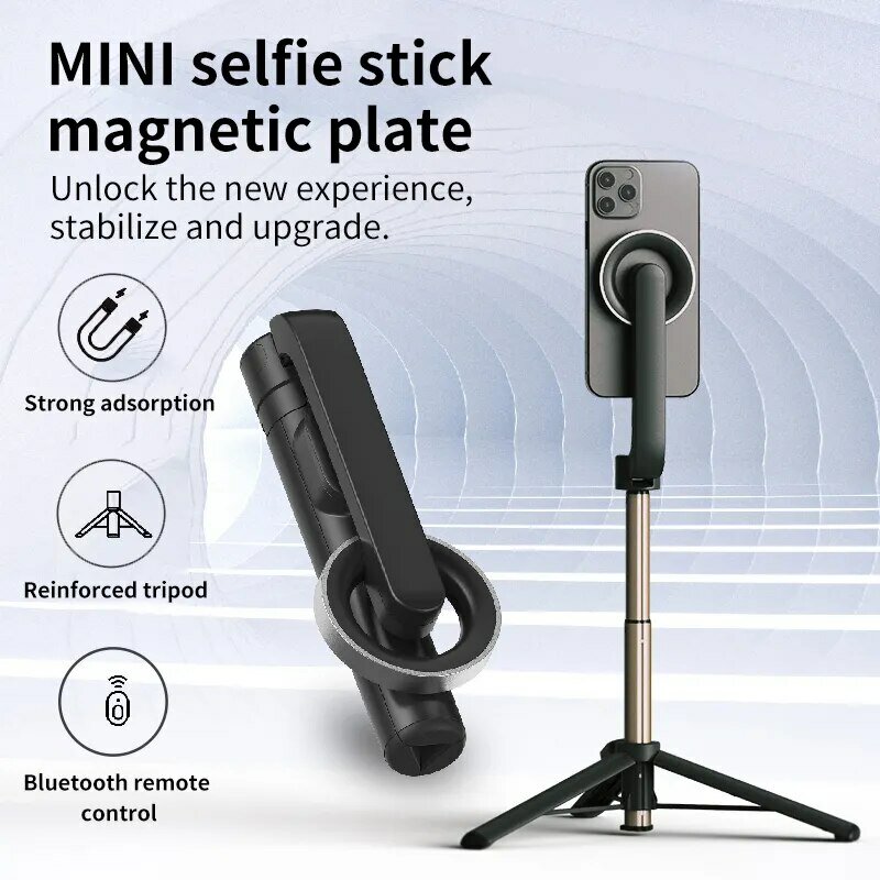 Điện thoại di động đứng Bluetooth Selfie Stick từ cầm tay máy ảnh ổn định máy tính để bàn tích hợp tiktok sống tam giác đứng