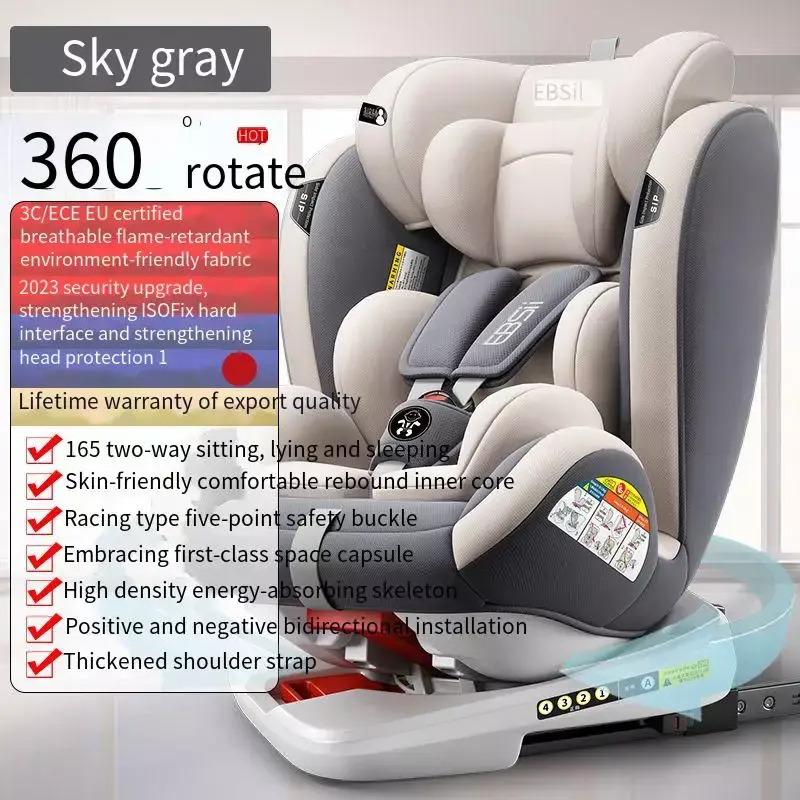 Assento de carro ajustável para recém-nascido, assento giratório portátil para criança, assento de segurança infantil, 360 graus, bidirecional