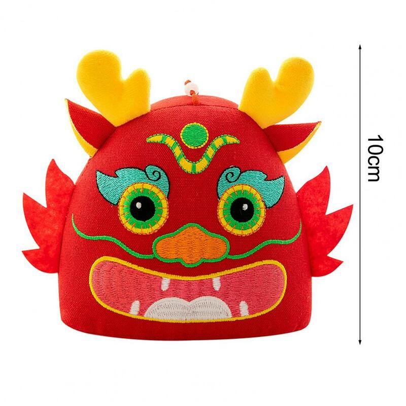 Cartoon Chinese Dragon Hanging Decor with Tassel 2024 Year of Dragon New Year 3D Plush Dragon Doll Ornament Spring Festival Gift
