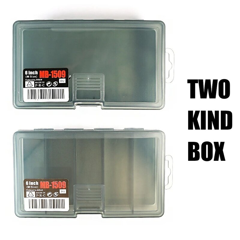 B&U Fishing Box Large Capacity Slim 5-Compartments Clear Lid Fishing Tackle Box Fishing Accessories Lure Hook Boxes Storage