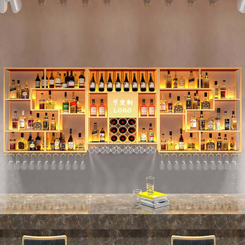 خزانة بار صناعية حديثة ، خزانة نبيذ تقليدية للمطاعم ، معدن النادي ، أثاث خمور Botellero Vino