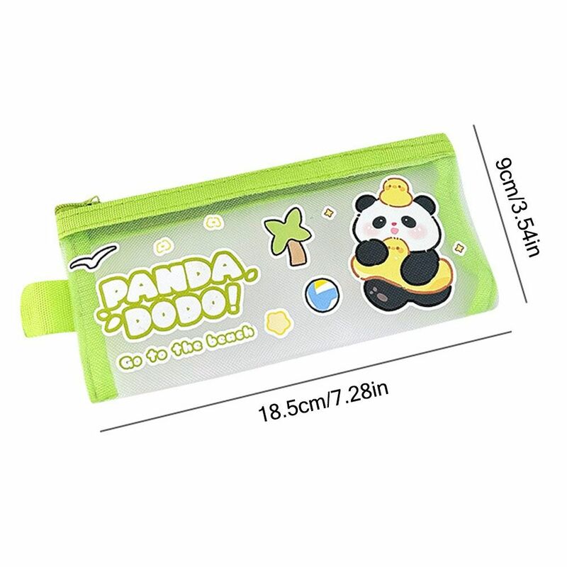 Panda torba na dokumenty kreskówka na zamek błyskawiczny o dużej pojemności organizator biurowy torba na przenośny długopis prezent