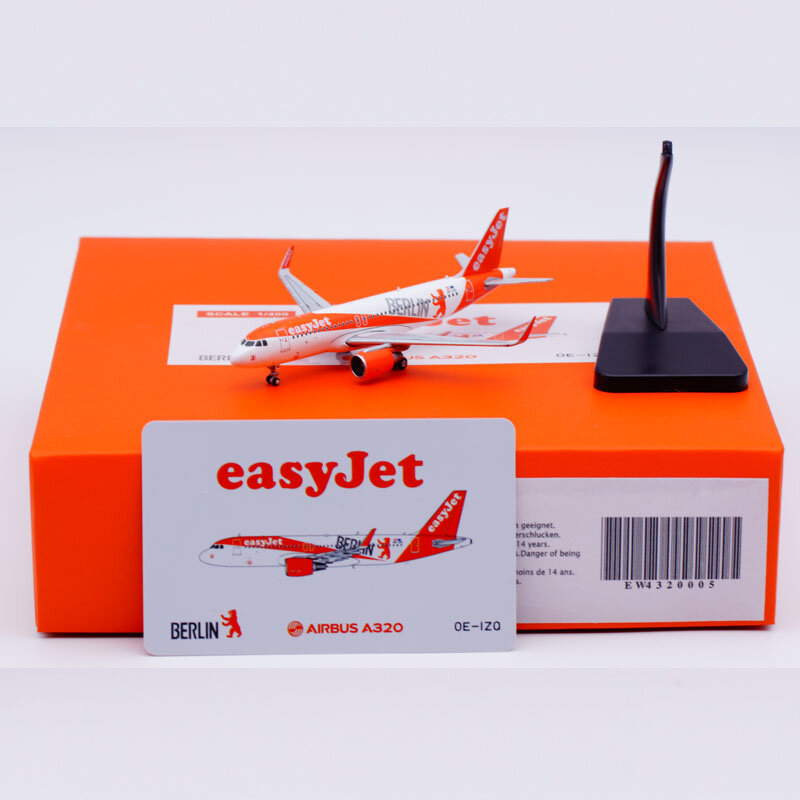 Easyjet 유럽 "BERLIN" 에어버스 A320 다이캐스트 항공기 제트 모델 OE-IZQ, 합금 소장 비행기 선물, JC 날개 1:400, EW4320005