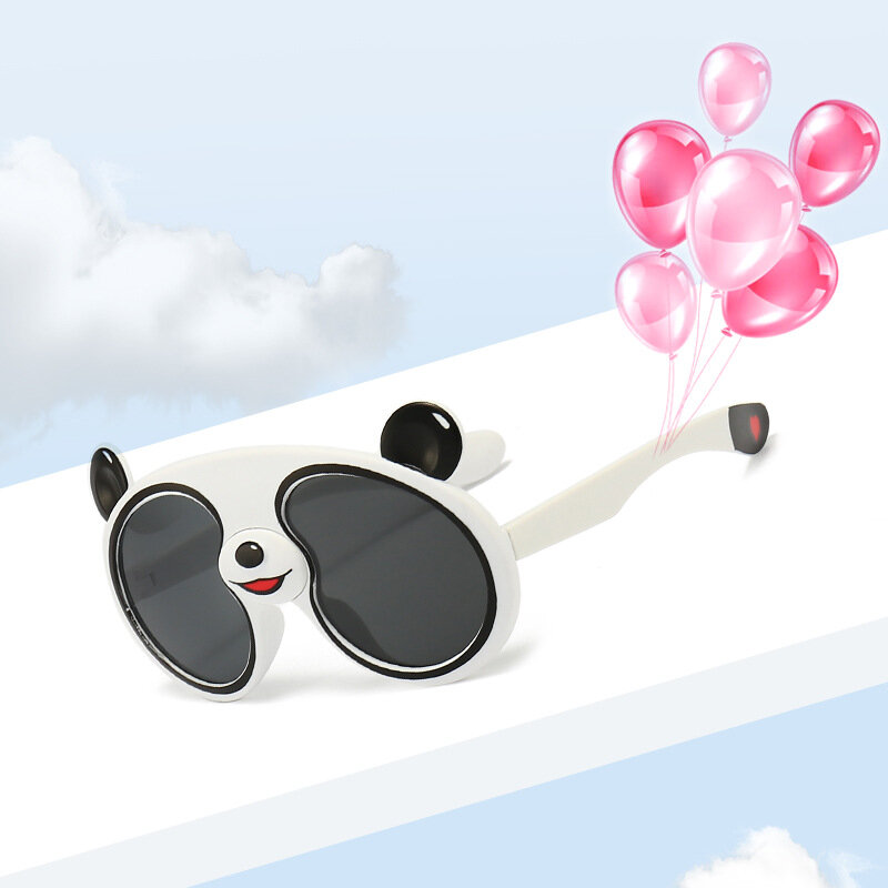 الكرتون الباندا شكل النظارات الشمسية للأطفال ، النظارات الشمسية المستقطبة في الهواء الطلق للأطفال والفتيان والفتيات ، اتجاه الموضة ، لطيف ، جديد