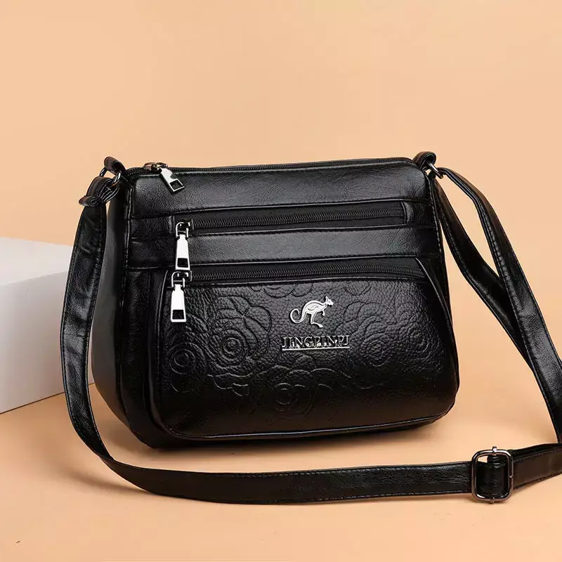 Borsa madre da donna borsa a tracolla a tracolla per anziani di mezza età borsa a tracolla borse Bolsa 3 cerniere Design di lusso