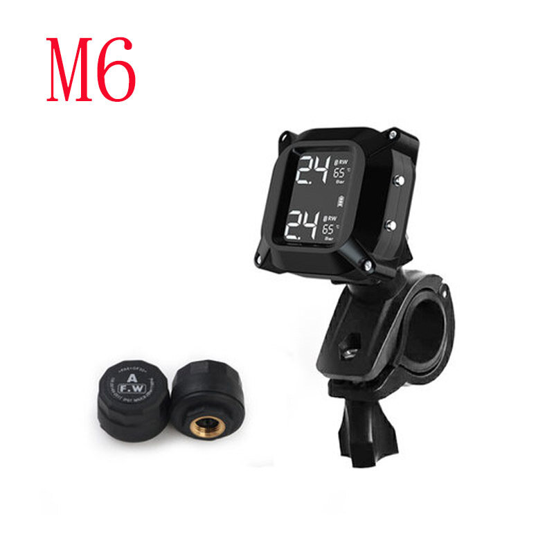 Wireless TPMS Motorcycle Tire Pressure Monitoring System High-Precision LCD Display External Tire Pressure Monitor Sensors