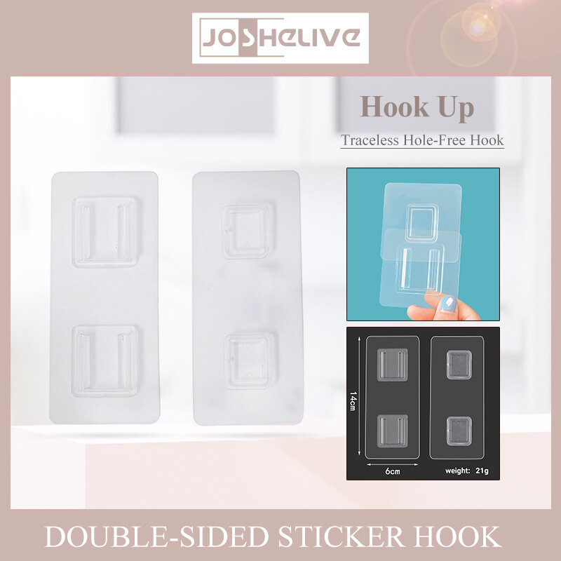 Ganchos de pared adhesivos de doble cara, colgador transparente, fuerte, ventosa, soporte de almacenamiento para cocina, 1 ~ 10 piezas