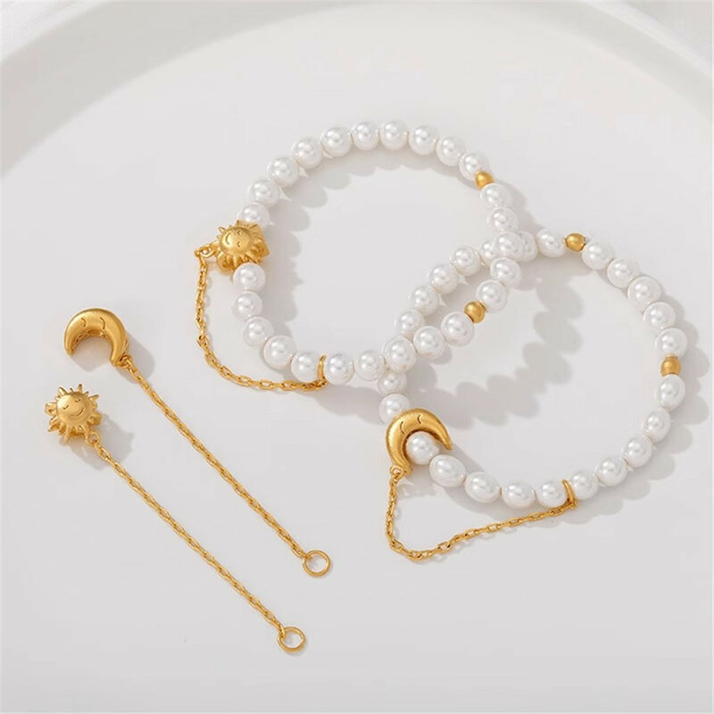 14K Gold Wrapped Spring Buckle Pendant Needle Pearl DIY Handmade Bracelet Necklace Extension Chain Jewelry Material Accessories