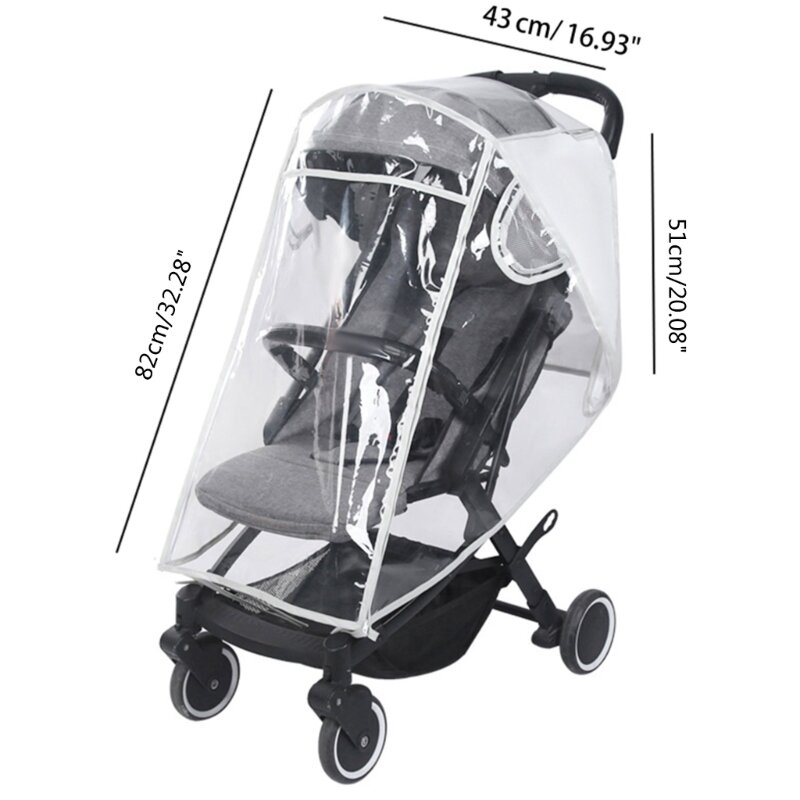 Baby Stroller Rain Cover Weatherproof Shield to for Safeguard Your Child from Wi Dropship