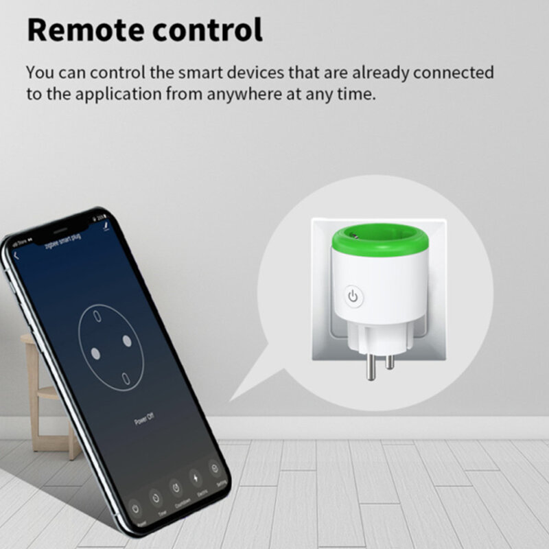 Cerhot Tuya WiFi Smart Plug EU 20A con Monitor di alimentazione telecomando Google Assistant Alexa scarn Alice Voice Control Wifi Plug