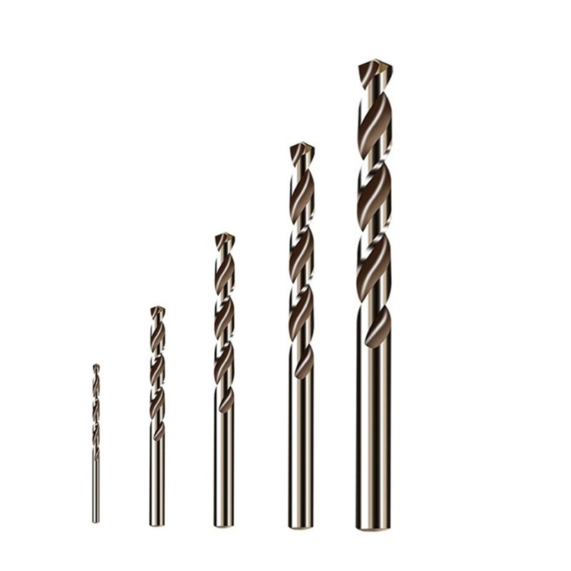 5Pcs HSS M35 Cobalt Drill Bit 1-5mm Head Round Shank For Metal Stainless Steel Drilling Cutter Hole Punching Power Tool Parts