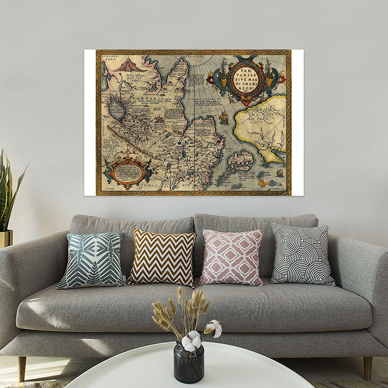 Carte du monde en Spray Vintage édition classique, 100x70cm, affiches d'art, carte murale HD pour décoration de salon, fournitures de voyage