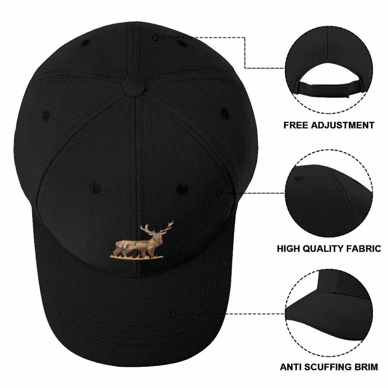 Standing Stag Baseball Cap Sports Cap Golf Hat western Hat Custom Cap Caps Male Women's