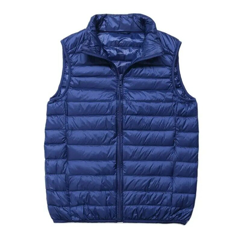 Winter Men Duck Down Vest Coat Ultralight Sleeveless Puffer  Jacket Fashion Stand Collar Windproof   Waistcoat