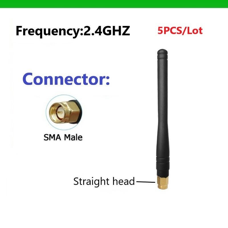 هوائي واي فاي Gws-zigbee ، 3 ثنائية ، ذكر sma ، موصل مستقيم/كوع ، 1.2g ، بلوتوث ، بالقرب من جهاز الإرسال والاستقبال ، 5