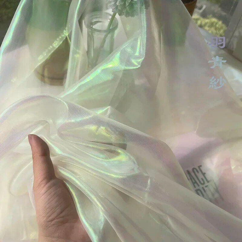 Organza 의류용 광택 원단 계량기, 웨딩 드레스 스커트, 바느질 투명 유리사, 얇고 부드러운 DIY 여름 얇은 명주 그물