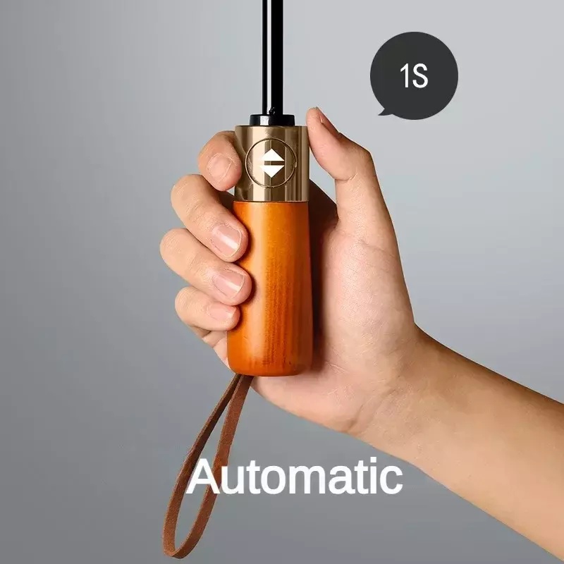 Ветрозащитная искусственная рукоятка с 32 косточками, полностью автоматическая деревянная ручка, большие складные, водонепроницаемые Роскошные Зонтики От Солнца