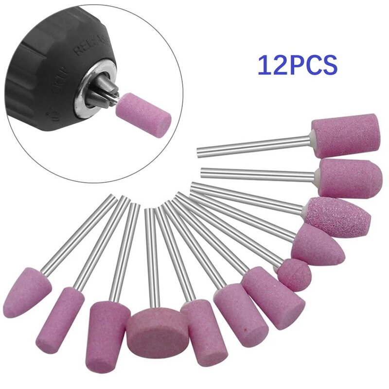 3mm Shank Grinding Wheel Abrasive Grinding Stone Bit For Burring Trimming Polishing Electrical Grinder Rotaty Tools Parts