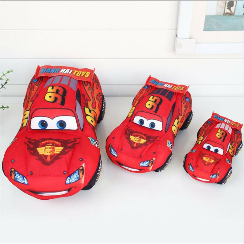 Jouet en peluche mignon en forme de voiture McQueen pour enfant, du dessin animé Disney Pixar Cars, taille de 17/25/35 cm, meilleur cadeau,