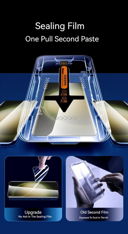 Xiaomi14ultra staubfreies gehärtetes Kabinen glas für xiaomi 14 ultra Displays chutz folie xiaomi14pro zweite Klebe box